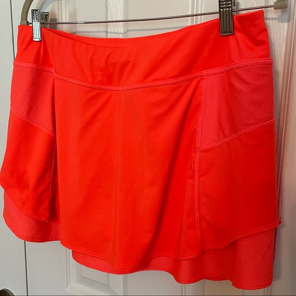 Athleta Short Orange tennis skort skirt—size L
